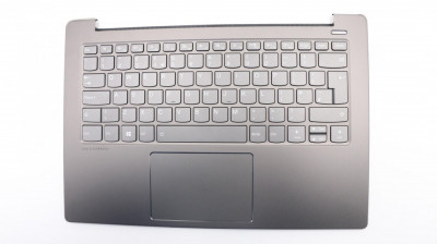 Carcasa superioara cu tastatura palmrest Laptop, Lenovo, IdeaPad 530S-14IKB Type 81EU, 5CB0R11837, cu iluminare, gri inchis, layout UK foto