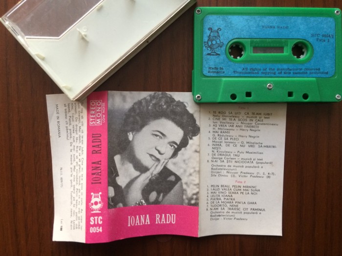 ioana radu caseta audio muzica populara romante folclor electrecord STC 0054