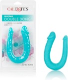 Dildo Dublu Double Dong AC/DC Dong Aqua, Silicon - Turcoaz, 31 cm
