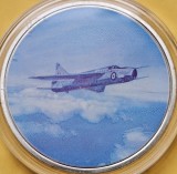 Medalion/Token History of the Royal Air Force - English Electric Lightning , Capsula, Silver plated