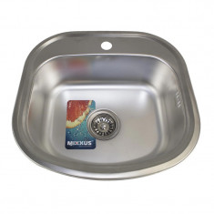 Chiuveta inox Mixxus Z4947-08-180MD, 490 x 470 mm, adancime 180 mm, suprafata micro decor foto