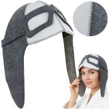 Caciula de sauna din pasla tip aviator Isomedix, protectie cap si par