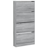 Cumpara ieftin Pantofar cu 4 sertare rabatabile, gri sonoma, 80x21x163,5 cm