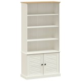 Cumpara ieftin Biblioteca &bdquo;VIGO&rdquo;, alb, 85x35x170 cm, lemn masiv de pin
