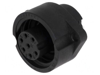 Conector circular soclu PIN 7 mamă lipire ECOMATE C016 foto