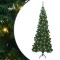 vidaXL Pom de Crăciun Artificial pentru Colț Verde 210 cm PVC și Metal 3397272