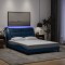 vidaXL Cadru de pat cu LED fără saltea Albastru 120x200 cm Material