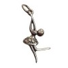 Pandantiv, jolie silver, argint 925, model balerina patinata, 1.1 g, 2.7 x 1.4 cm