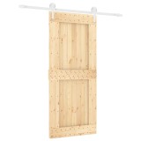 Cumpara ieftin Usa glisanta cu set feronerie, 90x210 cm, lemn masiv de pin