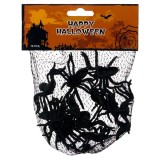 Set Decorațiuni Halloween, Paianjeni Realistici, 12 Bucăți, Plastic, Culoare Negru, Mărime 5cm