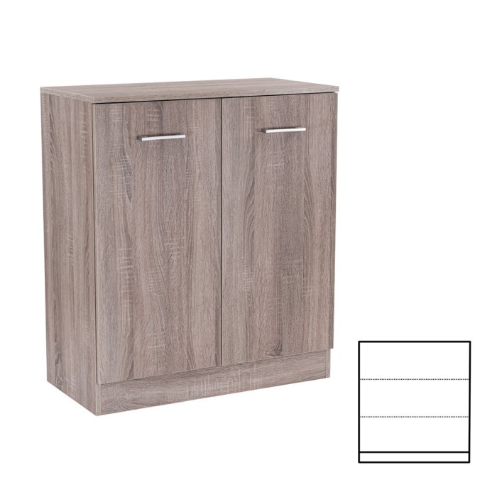 Comodă Miami cu 2 uși 80x92 cm stejar York-stejar York