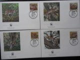 El Salvador-WWF Feline-set complet FDC