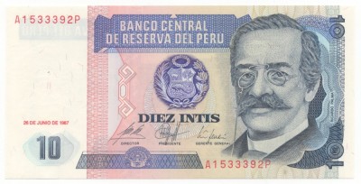 10 INTIS 1987 UNC foto