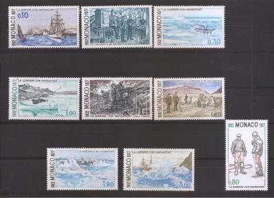 Monaco1977-75 ani de la inceputul carierei de navigator a Prințului Albert I,MNH foto