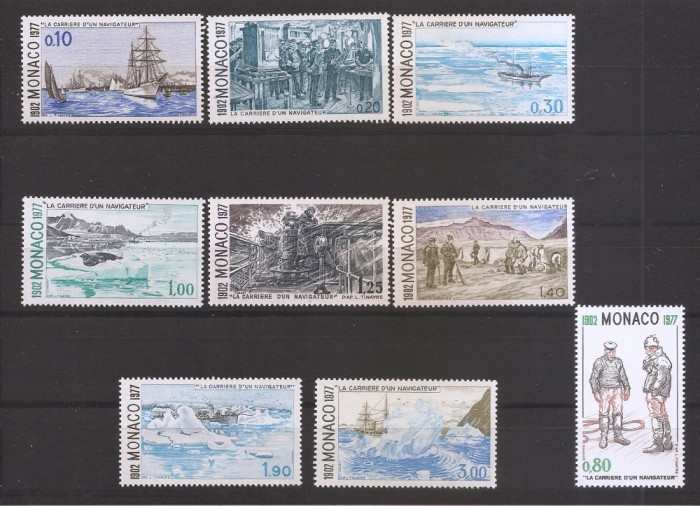 Monaco1977-75 ani de la inceputul carierei de navigator a Prințului Albert I,MNH