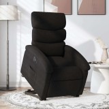 vidaXL Fotoliu electric rabatabil cu ridicare, negru, textil