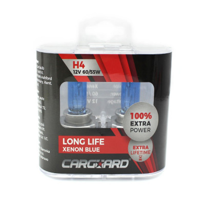 CARGUARD - Set de 2 becuri Halogen H4 + 100% Intensitate - LONG LIFE foto