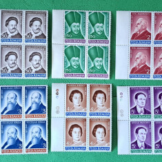 TIMBRE ROMANIA MNH LP1246/1990 Aniversari -Comemorari -Bloc de 4 timbre