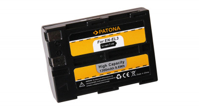 Baterie NIKON D50, D70, D100 SLR SD9 EN-EL3 1300mAh / 7.4V / 9.6Wh Li-Ion / baterie re&amp;icirc;ncărcabilă - Patona foto