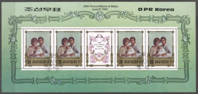Korea 1982 HRH Prince William of Wales, 30 Ch, sheetles, used A.153 foto