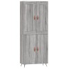 Dulap inalt, gri sonoma, 69,5x34x180 cm, lemn compozit