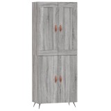 Dulap inalt, gri sonoma, 69,5x34x180 cm, lemn compozit