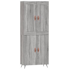 Dulap inalt, gri sonoma, 69,5x34x180 cm, lemn compozit