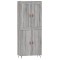 Dulap inalt, gri sonoma, 69,5x34x180 cm, lemn compozit