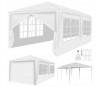 Pavilion de gradina,curte,evenimente 3x6m cu 6 pereti laterali cu ferestre - Alb, Iso
