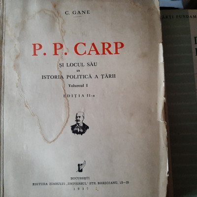 C. Gane &amp;quot;P. P. Carp&amp;quot; (2 vol. 1936-1937) foto