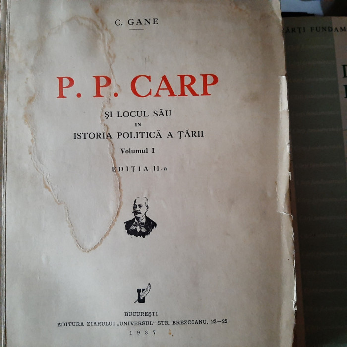 C. Gane &quot;P. P. Carp&quot; (2 vol. 1936-1937)