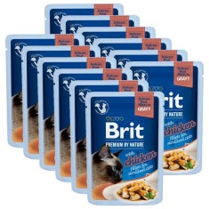Plicule? BRIT Premium Cat Delicate Fillets in Gravy with Chicken for Sterilised 12 x 85 g foto