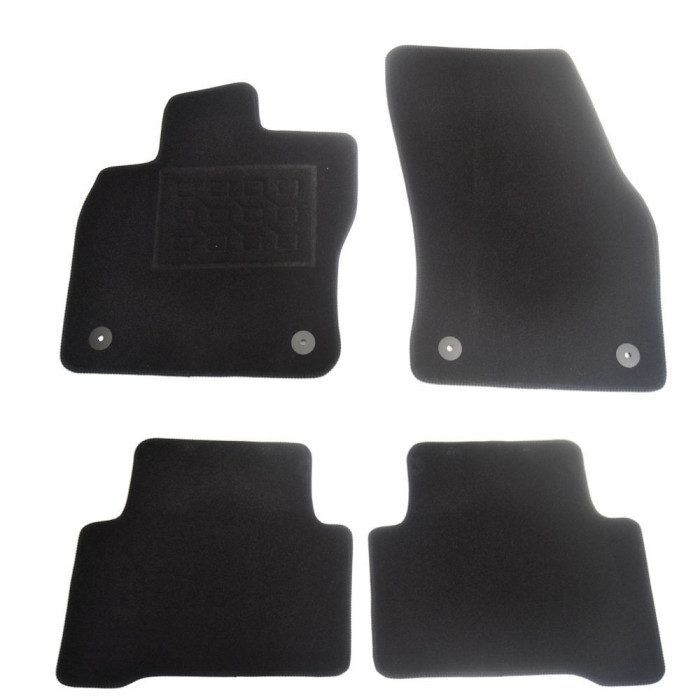 Covorase mocheta VW Touran 2015- , negru, set presuri de 4 bucati AutoDrive ProParts