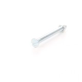 Surub cu cap inecat crestat, cu piulita, otel, zincat alb, M5 x 40 mm, 8 bucati