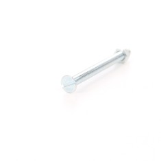 Surub cu cap inecat crestat, cu piulita, otel, zincat alb, M5 x 40 mm, 8 bucati