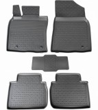 Covorase Cauciuc Premium Stil Tavita Toyota Camry 2017-2024 Seintex, Negre, Fara Miros, Bordura 3cm, Acoperire Integrala