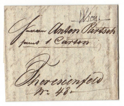 Austria &amp;Ouml;sterreich 1839 pre-philatelic letters, Wien to Teresienfeld D.065 foto