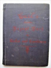 Carte veche, Retete de Cofetarie si Patiserie: In lb. germana - New York 1921 foto