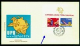 ROMANIA 197-Lp 848a-Centenarul UPU-colita dantelta nenumerotata