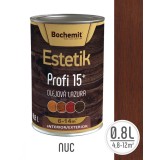 Lazura lemn Bochemit Estetik Profi 0,8L, nuc, 6-14mp, protectie 15 ani+