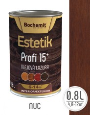 Lazura lemn Estetik Profi 0.8l nuc &ndash; protectie avansata UV