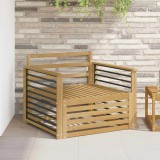 vidaXL Canapea de exterior lemn acacia, alba, 83x91x73 cm, 1 loc, modulare, gradina, durabila