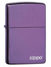 Bricheta Zippo 24747ZL High Polish Purple Zippo Logo foto