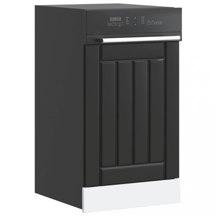 vidaXL Panou pentru mașină de spălat vase &bdquo;Lucca&rdquo; lemn negru prelucrat