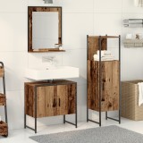VidaXL Set de dulapuri pentru baie 3 piese din lemn vechi