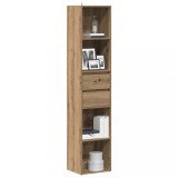 Gossi biblioteca, stejar artizanal, 36x30x171 cm, lemn prelucrat