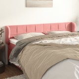 vidaXL Tăblie de pat cu aripioare roz 163x23x78/88 cm catifea 3117203
