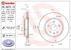 BREMBO 09.A972.11 PRIME LINE - UV Coated Disc frana