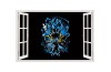 Sticker decorativ, fereastra 3D, Dragon Ball, 85 cm, 1027STK, natura si peisaje