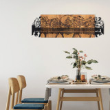 Decoratiune de perete, Last Dinner, Metal, Cadru: 100% LEMN (grosime: 3 cm), Nuc negru, Enzo